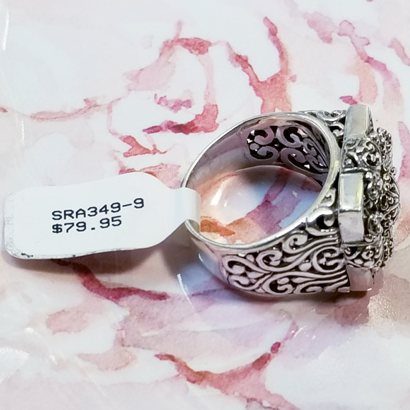 SARDA Sterling Silver Floral Ring NWT JTV 11g - Picture 7 of 7